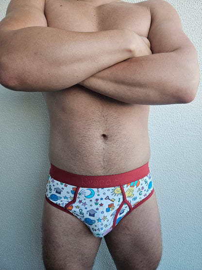 Sale - Men's Little Kid "School" Design Briefs