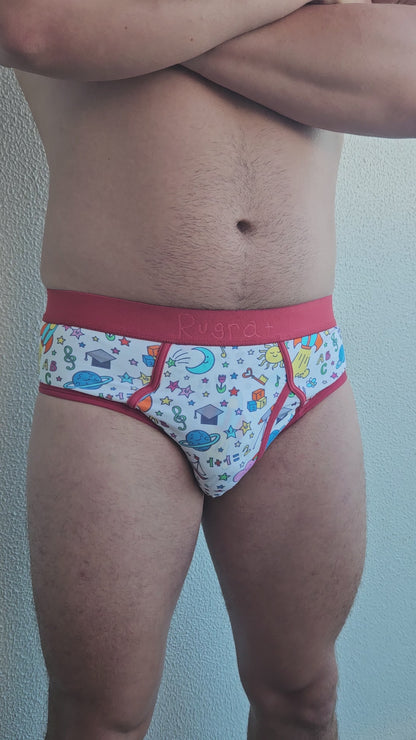 Sale - Men's Little Kid "School" Design Briefs