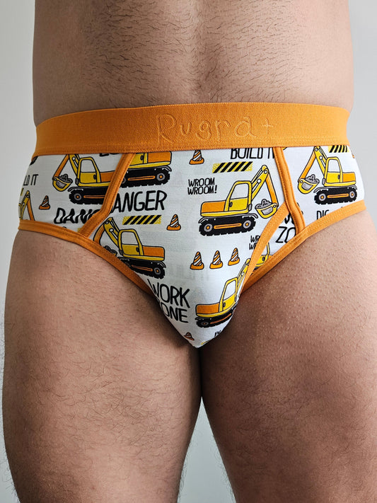 Men's Little Kid "Construction" Design Briefs
