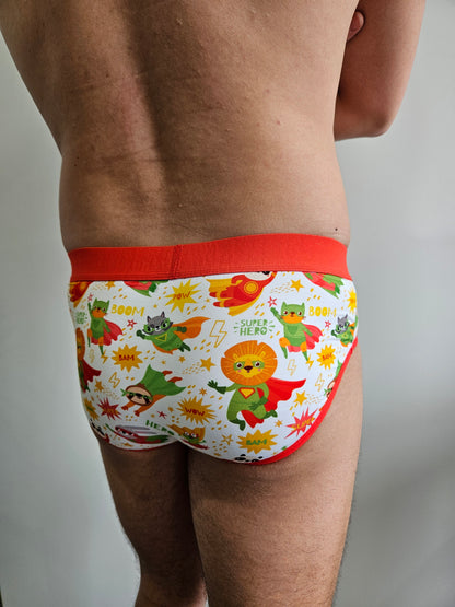 Men's Little Kid "Superhero" Design Briefs