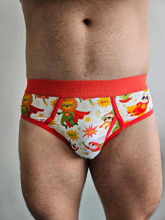 Men's Little Kid "Superhero" Design Briefs